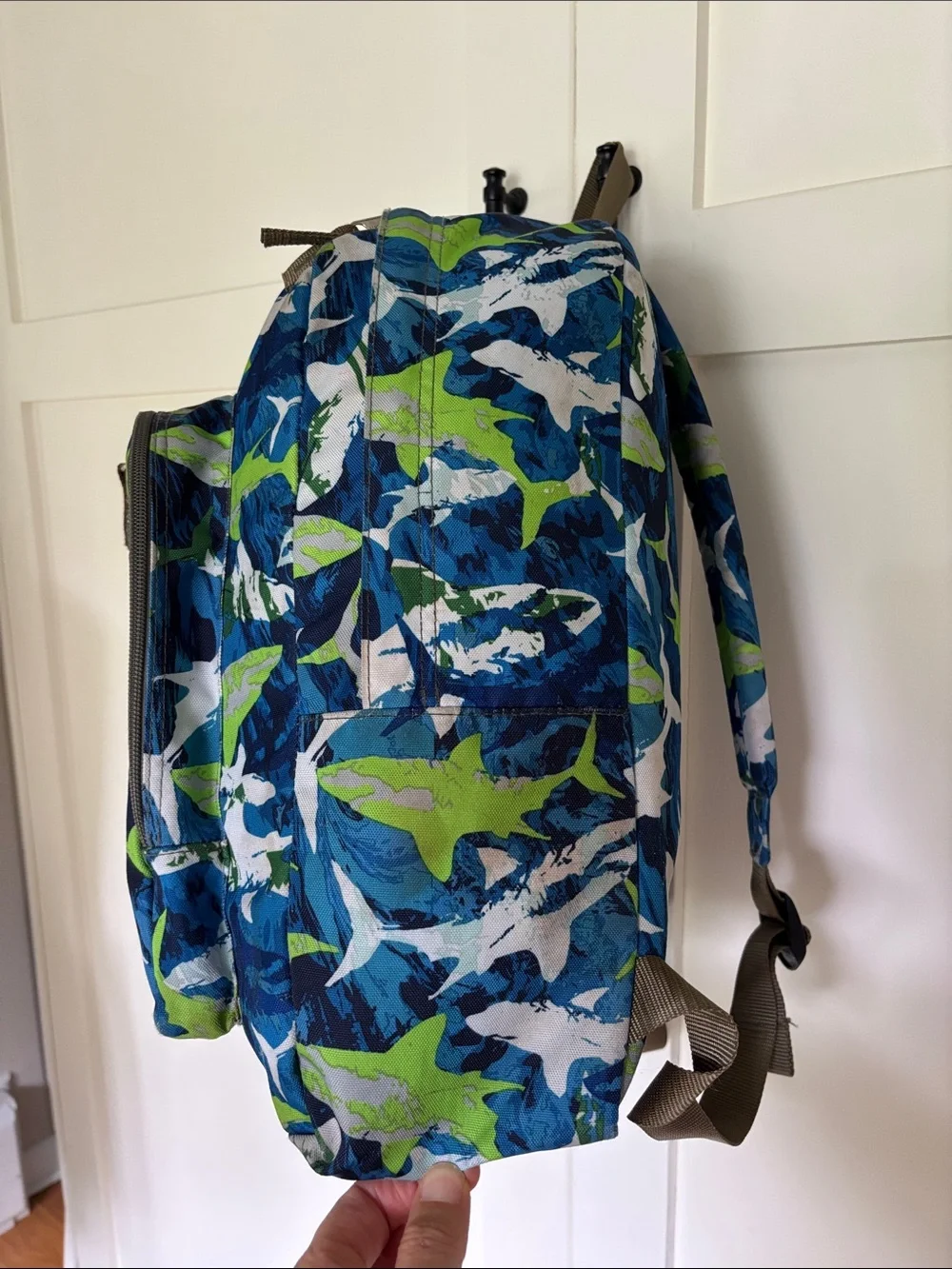 Lands’ End Kids Shark Backpack.